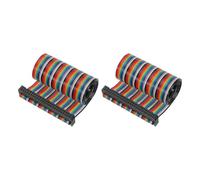 PATIKIL 50 Pins IDC Connector Flat Ribbon Cable 2.54 mm Pitch Length 500 mm Wide 63 Mm, 2 Pcs Dual Row Data Cable Female to Female for IDE Drive Printer Industrial DIY Electronics