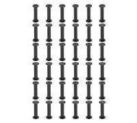 PATIKIL 50 Sets Chicago Screws, 25mm l Chicago Screws Phillips Binding Post Screw Bolts Leather Rivets Fasteners Connectors for Leather Belt Scrapbook Photo Albums, Black