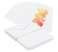 PATIKIL 50 Sets Pure Cotton Watercolor Cards 140lb/300 GSM Postcards Rounded Corners with Envelopes for Art Painting Creative Thank Notes, 5x7 Inch