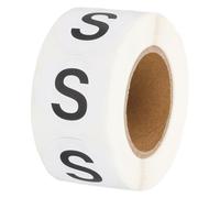 PATIKIL 500 Pcs Clothing Labels, S Size Tag Garment Labels Round Self-Adhesive Apparel Stickers for Boutique Retail, White