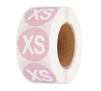 PATIKIL 500 Pcs Clothing Labels, XS Size Tag Garment Labels Round Self-Adhesive Apparel Stickers for Boutique Retail, Pink