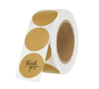 PATIKIL 500 Pcs Round Thermal Labels, 1 Inch Circle Colored Stickers Self Adhesive Circle Tags for Thermal Print Office Home Decor Diary to-do List Travel Notebook, Brown