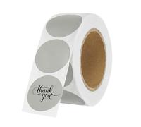 PATIKIL 500 Pcs Round Thermal Labels, 1 Inch Circle Colored Stickers Self Adhesive Circle Tags for Thermal Print Office Home Decor Diary to-do List Travel Notebook, Gray