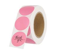 PATIKIL 500 Pcs Round Thermal Labels, 1 Inch Circle Colored Stickers Self Adhesive Circle Tags for Thermal Print Office Home Decor Diary to-do List Travel Notebook, Pink