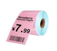 PATIKIL 500 Pcs Thermal Labels, 3.94x5.91 Inch Thermal Printer Labels Stickers Self Adhesive Tags Rectangle Paper Roll Small for Printer Shipping Label Mailing UPS Barcode Address, Pink