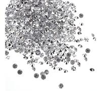 PATIKIL 5000 Pieces Transparent Diamond Crystal 4.5mm Acrylic Wedding Diamonds Table Scatter Confetti Vase Fillers Gems for Table Centerpiece Bridal Shower Party, Silver Clear AB