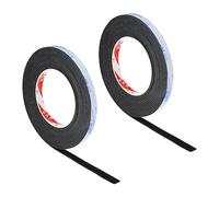 Patikil 5000 x 10 x 2mm EVA Single Sided Foam Tape, 2Pcs Multipurpose Sealing Strip Weather Stripping Foam Sealing Strips with Adhesive for Door, Black