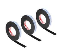 PATIKIL 5000 x 20 x 3mm EVA Single Sided Foam Tape, 3Pcs Multipurpose Sealing Strip Foam Waterproof Weather Stripping Foam Sealing Foam Strips with Adhesive for Door, Black
