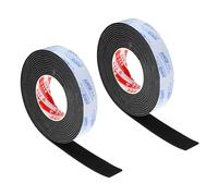 PATIKIL 5000 x 30 x 3mm EVA Single Sided Foam Tape, 2Pcs Multipurpose Sealing Strip Foam Waterproof Weather Stripping Foam Sealing Foam Strips with Adhesive for Door, Black