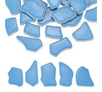 PATIKIL 500g/1.1LB Irregular Ceramics Mosaic Tiles, 0.79"-1.57" Mosaic Stained Tile Broken Porcelain Pieces Stones Bulk for DIY Craft Making Vases Home Decoration, Blue