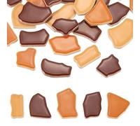 PATIKIL 500g/1.1LB Irregular Ceramics Mosaic Tiles, 0.79"-1.57" Mosaic Stained Tile Broken Porcelain Pieces Stones Bulk for DIY Craft Making Vases Home Decoration, Brown Series