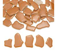 PATIKIL 500g/1.1LB Irregular Ceramics Mosaic Tiles, 0.79"-1.57" Mosaic Stained Tile Broken Porcelain Pieces Stones Bulk for DIY Craft Making Vases Home Decoration, Dark Brown