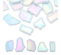 PATIKIL 500g/1.1LB Irregular Ceramics Mosaic Tiles, 0.79"-1.57" Mosaic Stained Tile Broken Porcelain Pieces Stones Bulk for DIY Craft Making Vases Home Decoration, Shiny Blue