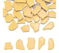 PATIKIL 500g/1.1LB Irregular Ceramics Mosaic Tiles, 0.79"-1.57" Mosaic Stained Tile Broken Porcelain Pieces Stones Bulk for DIY Craft Making Vases Home Decoration, Ginger