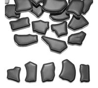 PATIKIL 500g/1.1LB Irregular Ceramics Mosaic Tiles, 0.79"-1.57" Mosaic Stained Tile Broken Porcelain Pieces Stones Bulk for DIY Craft Making Vases Home Decoration, Black