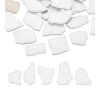 PATIKIL 500g/1.1LB Irregular Ceramics Mosaic Tiles, 0.79"-1.57" Mosaic Stained Tile Broken Porcelain Pieces Stones Bulk for DIY Craft Making Vases Home Decoration, White