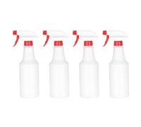 PATIKIL 500ml/16oz Plastic Spray Bottles, 4pcs Adjustable Nozzle Leak Proof Empty Water Mist Stream Sprayer for Cleaning Solutions Plants Hair, Red