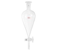 PATIKIL 500ml Conical Separating Funnel, Borosilicate Glass Heavy Wall Lab Separatory Funnel with 24/40 Joints and PTFE Stopcock for Titration Extraction