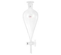 PATIKIL 500ml Conical Separating Funnel, Borosilicate Glass Heavy Wall Lab Separatory Funnel with 24/29 Joints and PTFE Stopcock for Titration Extraction