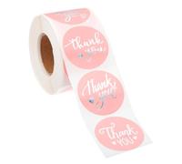 PATIKIL 500Pcs Thank You Stickers, 1.5" Round Self-Adhesive Labels Small Thank You Stickers Roll for Small Business Sealing Box Envelope, Thank-You Style5 Gold