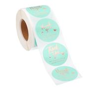 PATIKIL 500Pcs Thank You Stickers, 1.5" Round Self-Adhesive Labels Small Thank You Stickers Roll Thank-You for Supporting My Small Business Sealing Box Envelope Style8 Gold