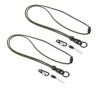 PATIKIL 50cm Neck Lanyard, 2 Pcs Breakaway Badge Lanyard with Detachable Buckle for Keychain ID Badges Wallet Card Holder Car Keys Men & Women, Green