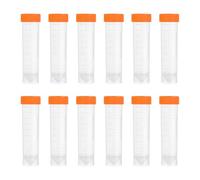 PATIKIL 50ML Plastic Centrifuge Tubes, 25 Pcs Self Standing Test Tube Container with Leak-Proof Screw Caps and Graduated Marks for Laboratory Liquid, Orange