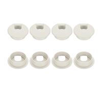 PATIKIL 50mm Desk Grommet, 8pcs Desk Cord Hole Cover Desk Cable Hole Grommet Cover Sturdy ABS Plastic Round for Cables Cabinets Desktop Equipment Wiring Organizing,U-Shaped, Grey