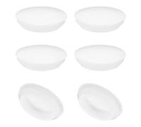 PATIKIL 50mm Diameter Silicone Round Snap, 6 Pcs in Type Locking Furniture Hole Plug Button Protective Cover Cap Head Fit for 2.5-50mm Hole for Seal Bulkhead Cylinder Hole, White