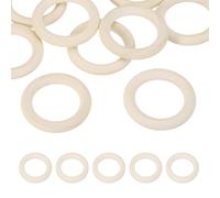 PATIKIL 50mm Natural Wooden Rings, 10 Pack Wood Ring Round Linking Rings Wood Loop Circle for Craft Pendant DIY Jewelry Making Macrame, Natural Color