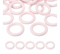 PATIKIL 50mm Natural Wooden Rings, 10 Pack Wood Ring Round Linking Rings Wood Loop Circle for Craft Pendant DIY Jewelry Making Macrame, Pink