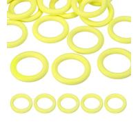 PATIKIL 50mm Natural Wooden Rings, 10 Pack Wood Ring Round Linking Rings Wood Loop Circle for Craft Pendant DIY Jewelry Making Macrame, Yellow