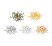 PATIKIL 50mm Open Eye Pins, 500Pcs 23 Gauge Metal Head Pins Needles Eye Pins for Jewelry Making Findings Earring Necklace Bracelet DIY Crafts, Multicolored