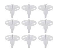 PATIKIL 50mm Perforated Insulation Pins, 50 Set Insulating Nails Shooting Nail Wall Plug Plastic Washers Steel Nails Bolts for Fixing Foam Board to Masonry Wall or Ceiling