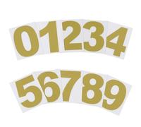 PATIKIL 50mm Reflective Number Stickers 0-9, 2 Set Vinyl Mailbox Number Decals Self-Adhesive Stickers for Outside Cars Doors Windows Signs Indoor Outdoor, Gold