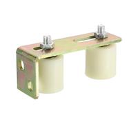 PATIKIL 50mmx45mm Slide Gate Guide Roller, 1Set Universal Adjustable Heavy Duty Sliding Gate Guide Roller Hardware Kit with L-Bracket for Sliding Rolling Gate of Balcony, Bedroom, White
