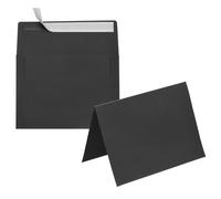 PATIKIL 50Pack Black 5x7 Envelopes with Cards, Self Seal A7 Envelopes with Folded Cardstock for Greeting Cards Wedding Greeting Birthday Invitations Letter Mailing