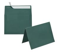 PATIKIL 50Pack Dark Green 5x7 Envelopes with Cards, Self Seal A7 Envelopes with Folded Cardstock for Greeting Cards Wedding Greeting Birthday Invitations Letter Mailing