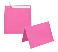 PATIKIL 50Pack Dark Pink 5x7 Envelopes with Cards, Self Seal A7 Envelopes with Folded Cardstock for Greeting Cards Wedding Greeting Birthday Invitations Letter Mailing