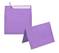 PATIKIL 50Pack Dark Purple 4x6 Envelopes with Cards, Self Seal A6 Envelopes with Folded Cardstock for Greeting Cards Wedding Greeting Birthday Invitations Letter Mailing