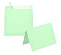 PATIKIL 50Pack Light Green 5x7 Envelopes with Cards, Self Seal A7 Envelopes with Folded Cardstock for Greeting Cards Wedding Greeting Birthday Invitations Letter Mailing