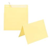 PATIKIL 50Pack Light Yellow 5x7 Envelopes with Cards, Self Seal A7 Envelopes with Folded Cardstock for Greeting Cards Wedding Greeting Birthday Invitations Letter Mailing