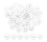PATIKIL 50Pcs 24L Round Sewing Buttons, 15mm 3/5" 2-Hole Resin Fish Eye Buttons Round Clothing Fastener for Sewing Clothes Fabric Pants Dress Skirt Crafts Replacement, White