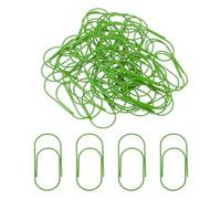 PATIKIL 50pcs 2inch Paper Clip, 50mm Large Paper Clip Cute Huge Metal Clips Rust-Proof Strong Durable Bulk Big for Office, Green