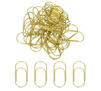 PATIKIL 50pcs 2inch Paper Clip, 50mm Large Paper Clip Cute Huge Metal Clips Rust-Proof Strong Durable Bulk Big for Office, Gold