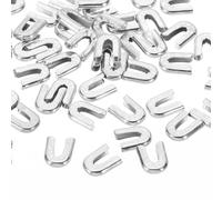 PATIKIL 50Pcs 8mm 1/3inch Width Spiral Boning Tips for Sewing, Galvanized Carbon Steel Corset Boning Tips Covers End Cap for Costume Bridal Dress, Silver Tone