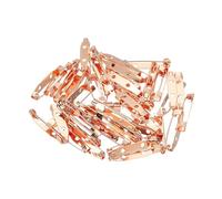 PATIKIL 50Pcs Badge Pins, 30mm Safety Pins Bar Badge Name Tag Bulk Flat Back Strips Medium for Clothes DIY Crafts, Rose Gold