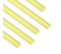 PATIKIL 50Pcs Binding Bars, 10x10mm Binding Bars Slide Grip 70 Sheets Capacity A4 Size Report Binder Presentation Binder for Study Office Report Cover Resume, Transparent Yellow