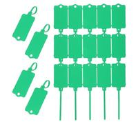 PATIKIL 50Pcs Blank Waterproof Plastic Tags, Label Seal Shipping Tags Key Storage Marker Ties Hang Tags Reusable Writable with Zip Tie for Labeling Luggage, Green 2.48 x 1.46 Inch