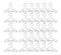 PATIKIL 50pcs Clothes Hanger Earring Holder, Mini Acrylic Coat Hangers Earring Hangers Hanger Rack for Earring Holder Organizer Stand Studs, Silver Tone